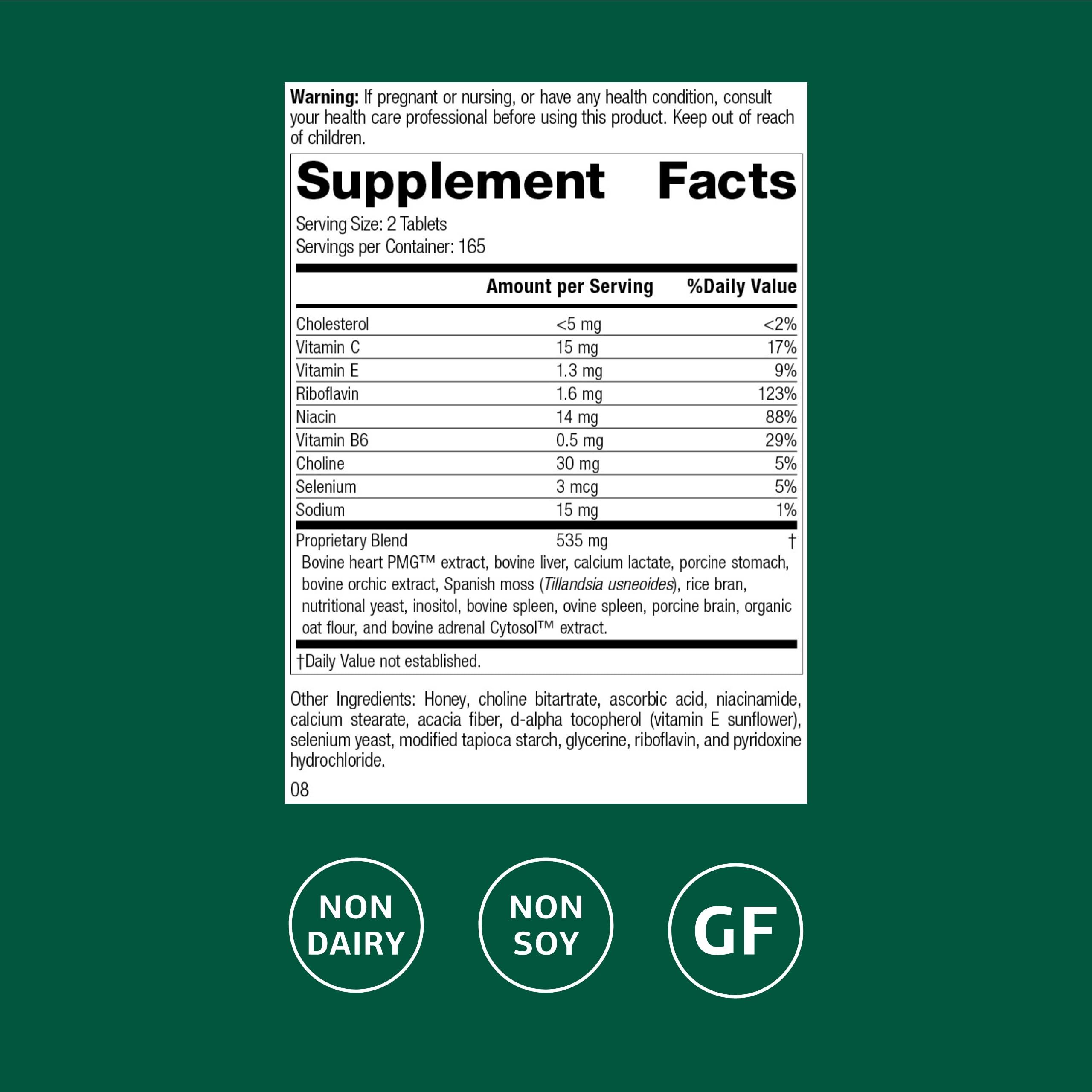 Cardio-Plus GF bottle front label for easy daily use.