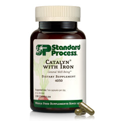 Standard Process Catalyn Iron bottle and capsules for daily energy support.