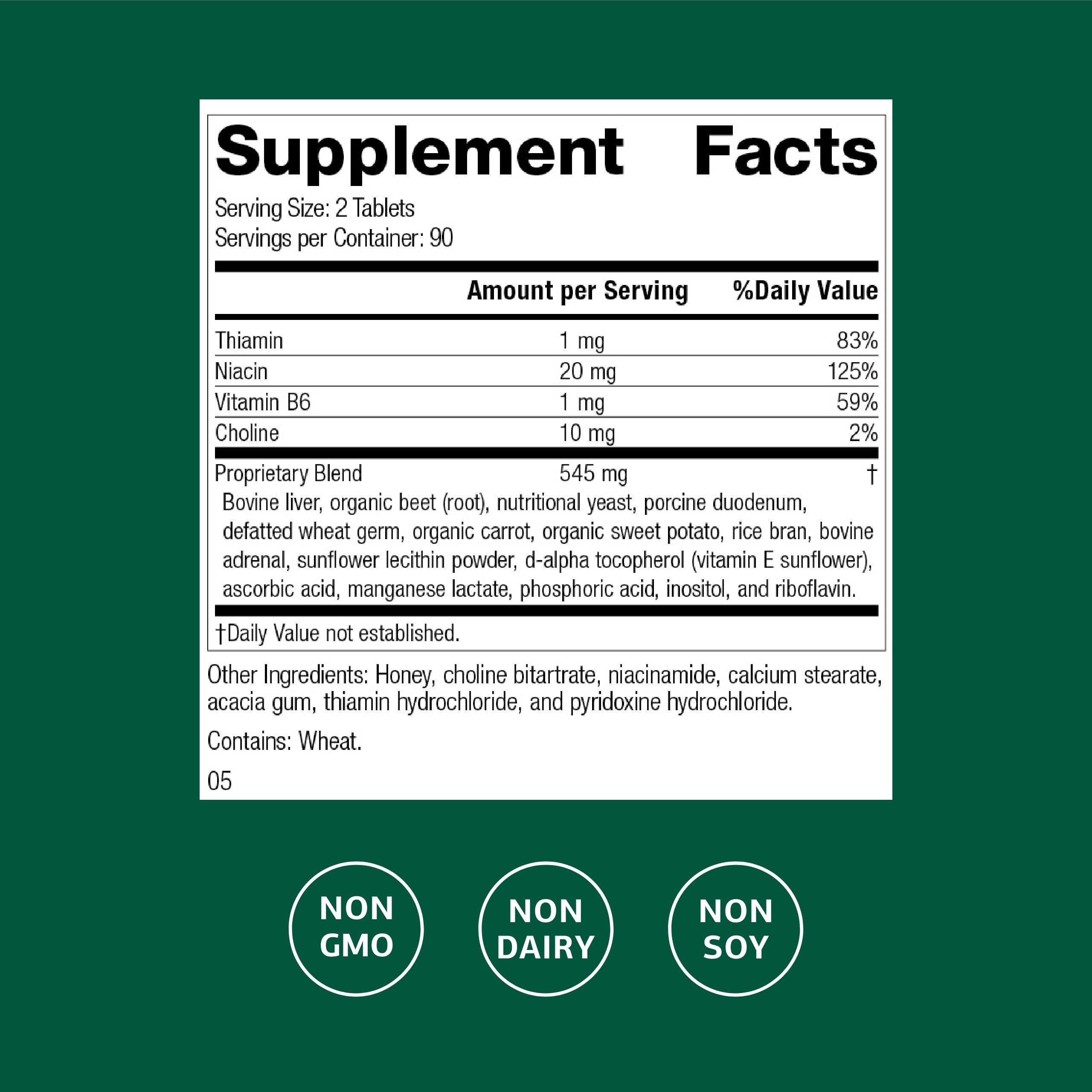 Cataplex B bottle being poured for daily energy metabolism use.