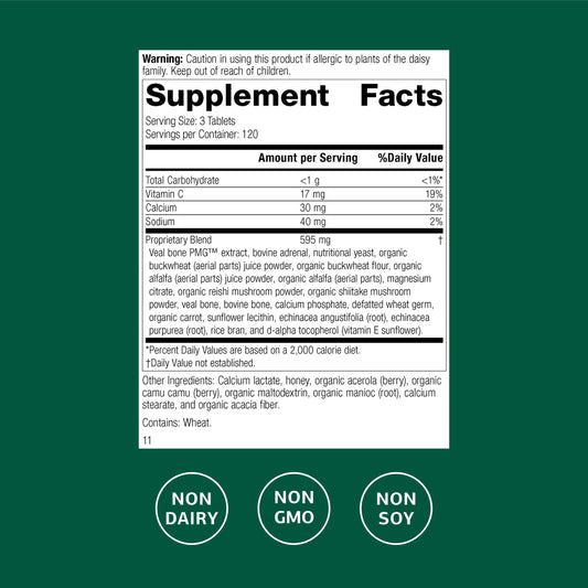 Standard Process Cataplex C tablets closeup emphasizing antioxidant vitamin C benefits for skin and vessels.