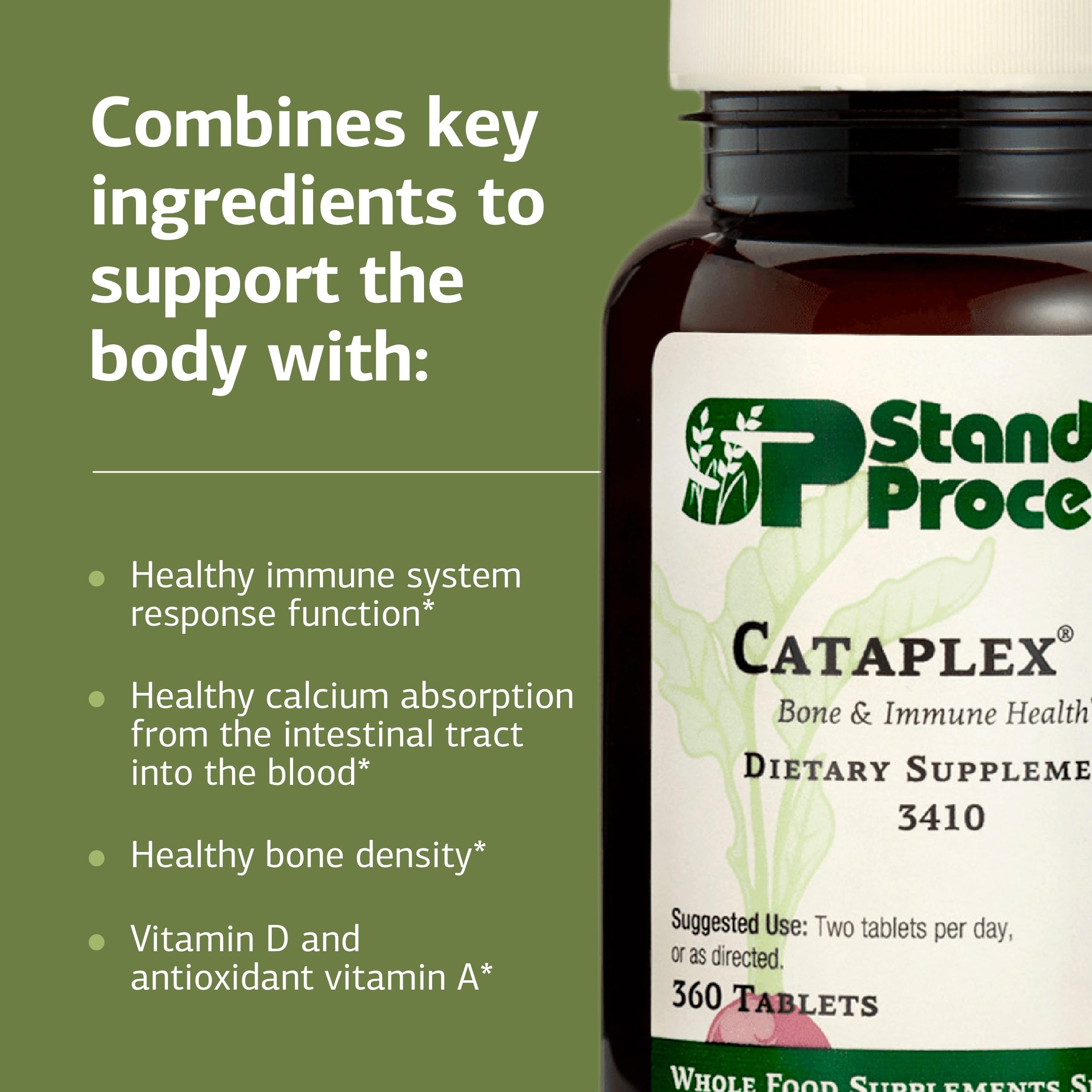 Cataplex D ingredients panel close-up with vitamins A and D