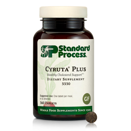 Standard Process Cyruta Plus bottle front view highlighting capillary and circulation support