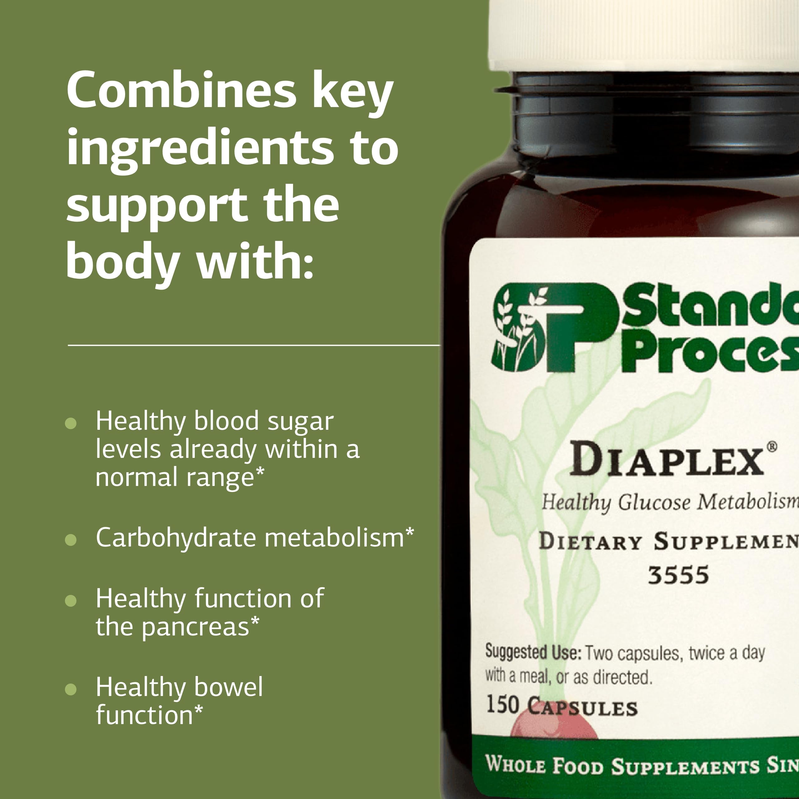 Standard Process Diaplex dosage spoon with bottle for easy daily intake