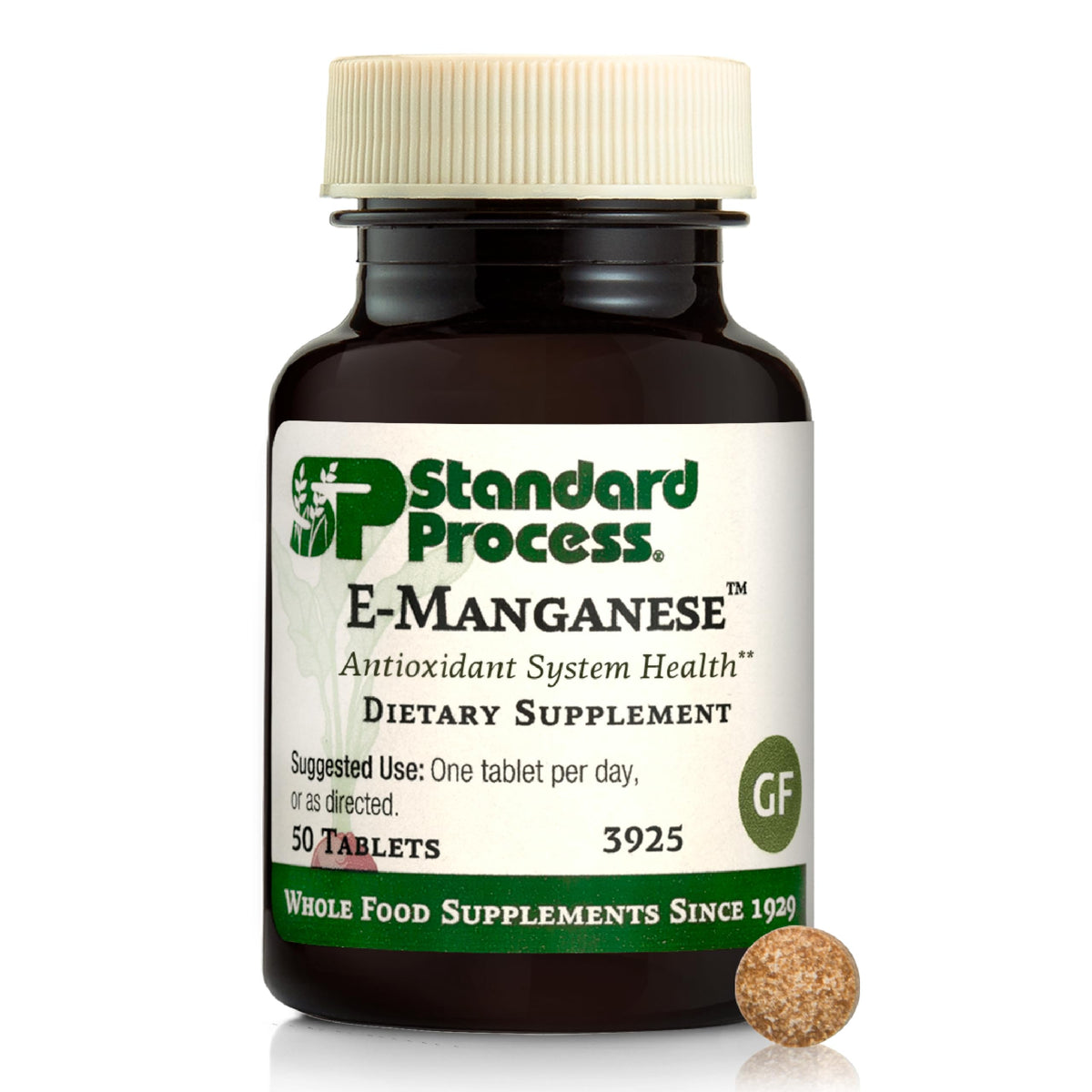 Standard Process E-Manganese bottle front for daily antioxidant support