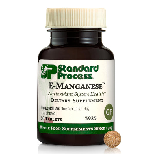Standard Process E-Manganese bottle front for daily antioxidant support