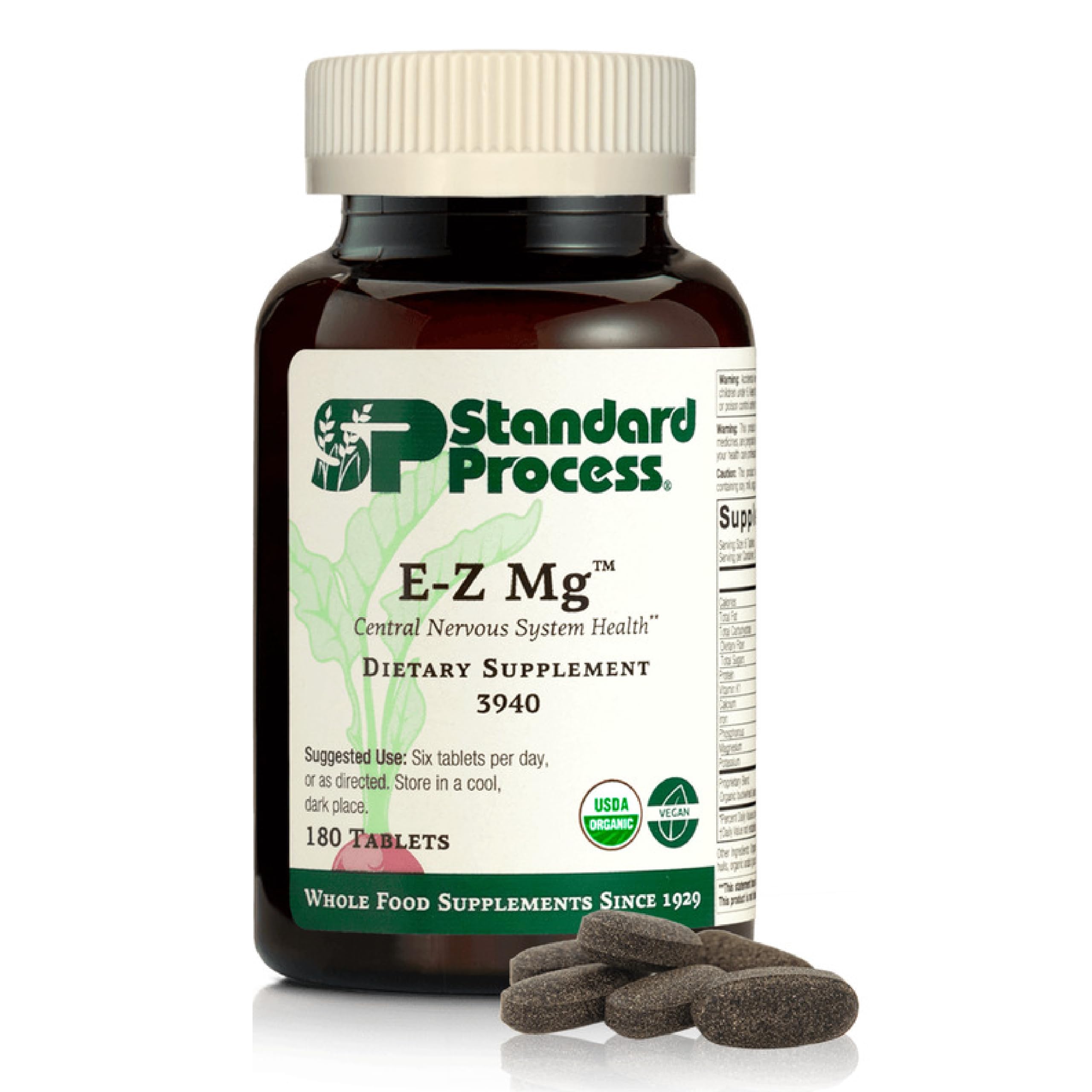 Standard Process E-Z Mg bottle image highlighting nervous system support