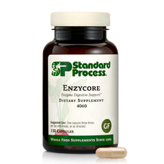 Standard Process Enzycore bottle front highlighting digestive enzyme support
