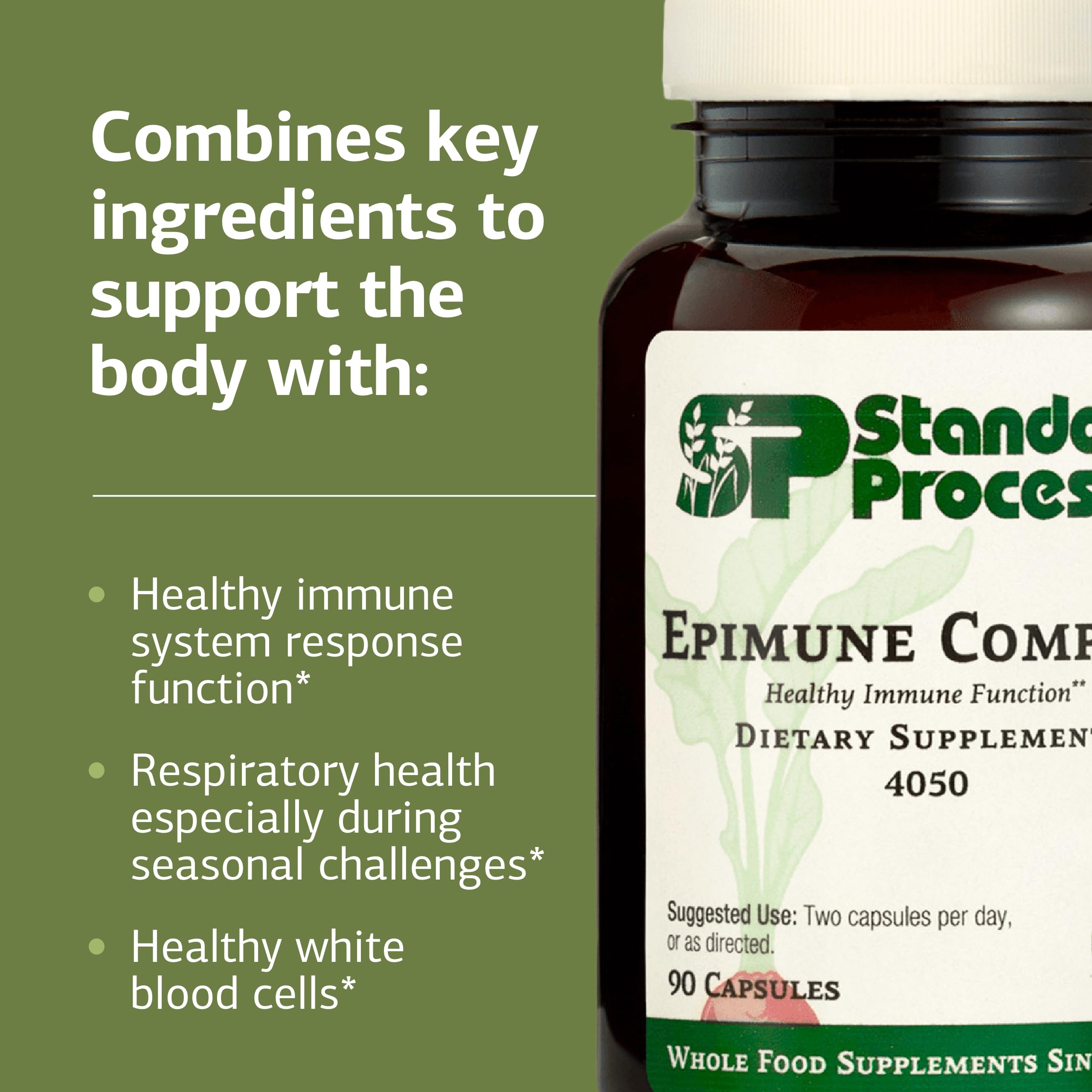 Standard Process Epimune Complex capsules ready for daily use