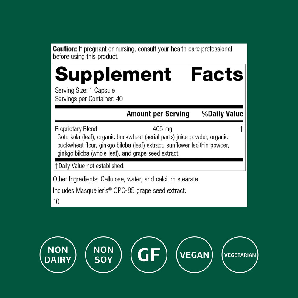 Standard Process Ginkgo Synergy capsules shown for daily brain health