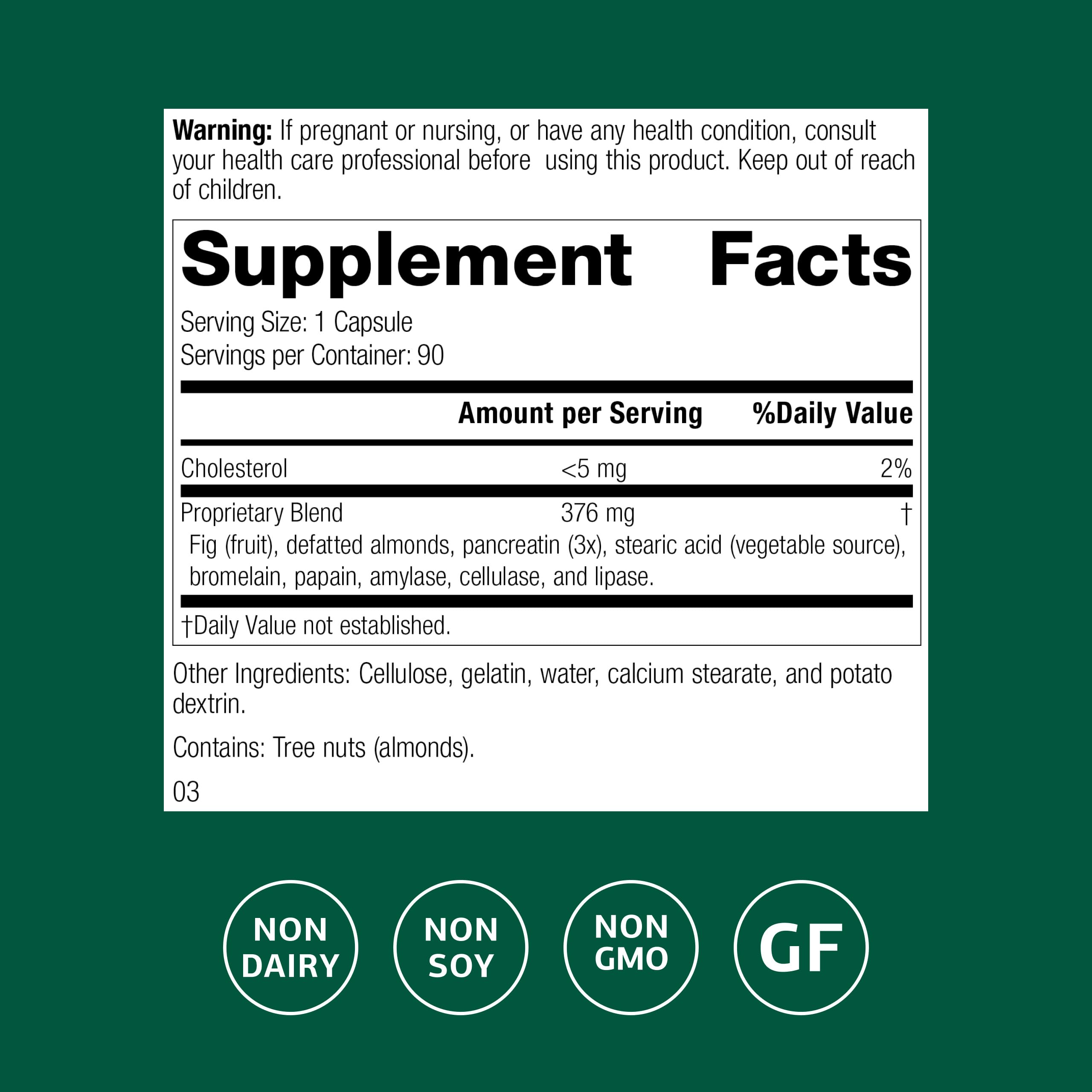 Multizyme capsules close-up highlighting enzyme blend for macronutrient digestion