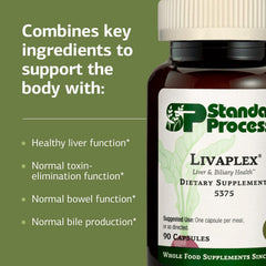 Livaplex ingredients panel highlights organic carrot and other nutrient-rich components.