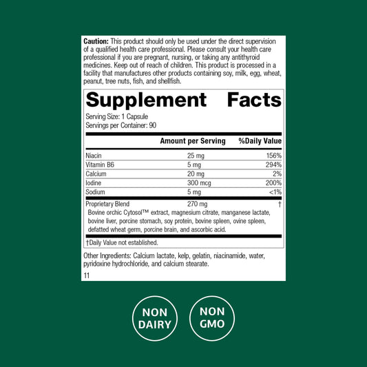 Standard Process Min-Chex bottle back label shows ingredients and directions.