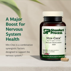 Min-Chex capsules designed for nervous system and stress support.