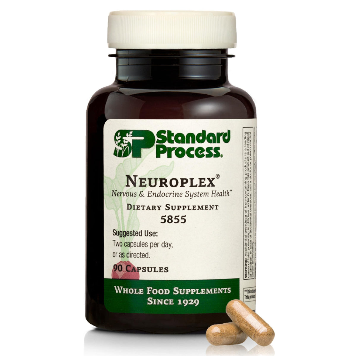 Standard Process Neuroplex bottle front showing packaging for brain health support.