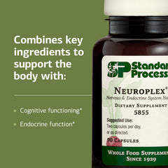 Neuroplex bottle being poured to illustrate a daily brain health routine.