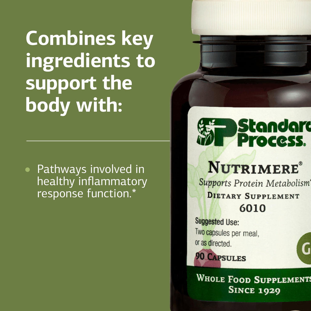 Nutrimere label featuring New Zealand green mussel ingredient detail.