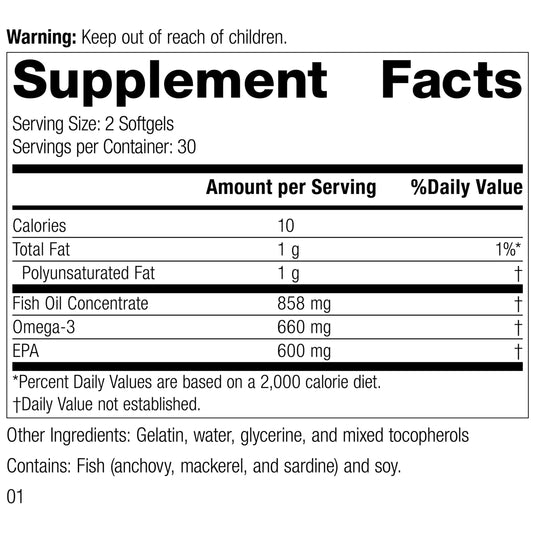 Standard Process Olprima EPA softgels pouring for clear dosage and convenience