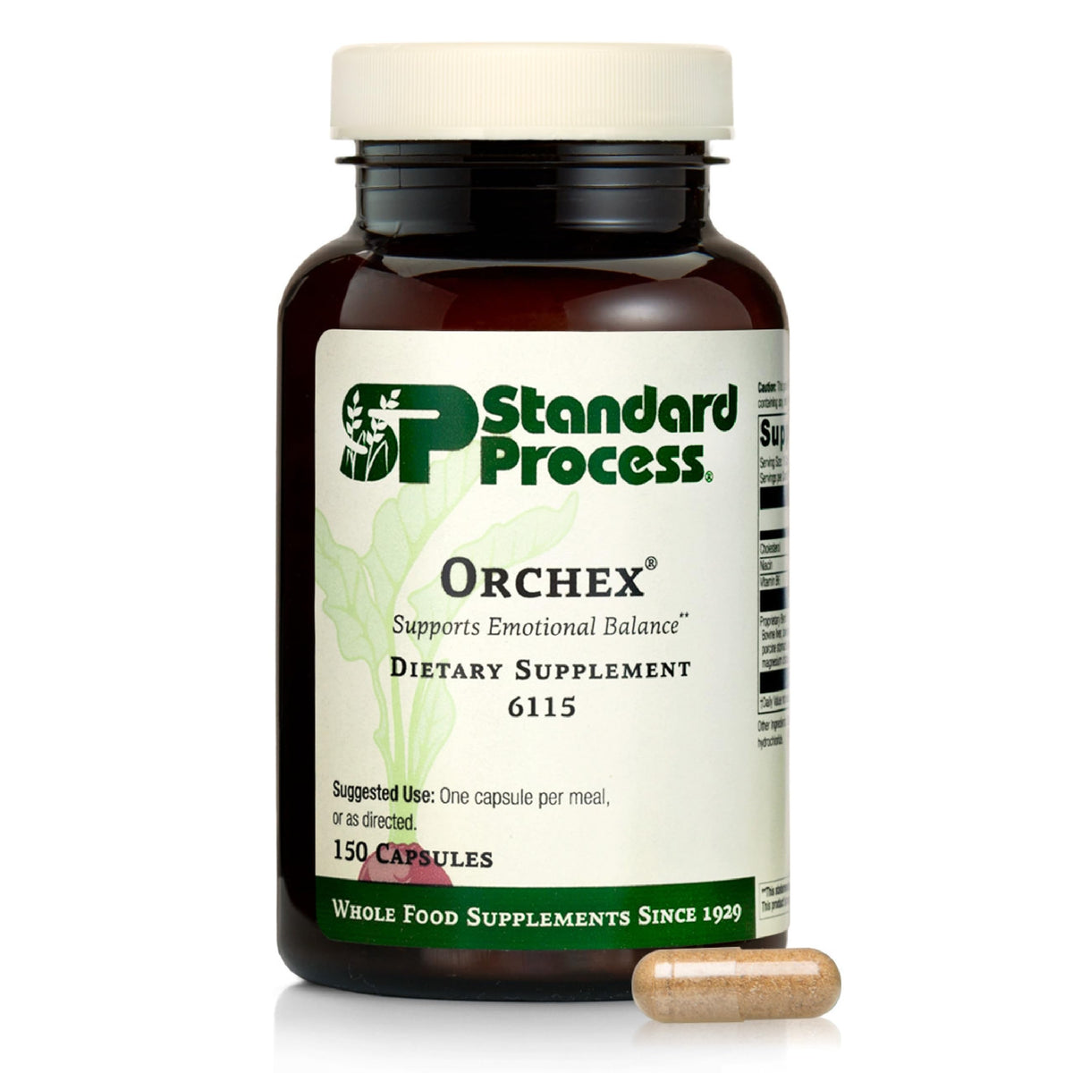 Standard Process Orchex bottle front view supports emotional balance and calm