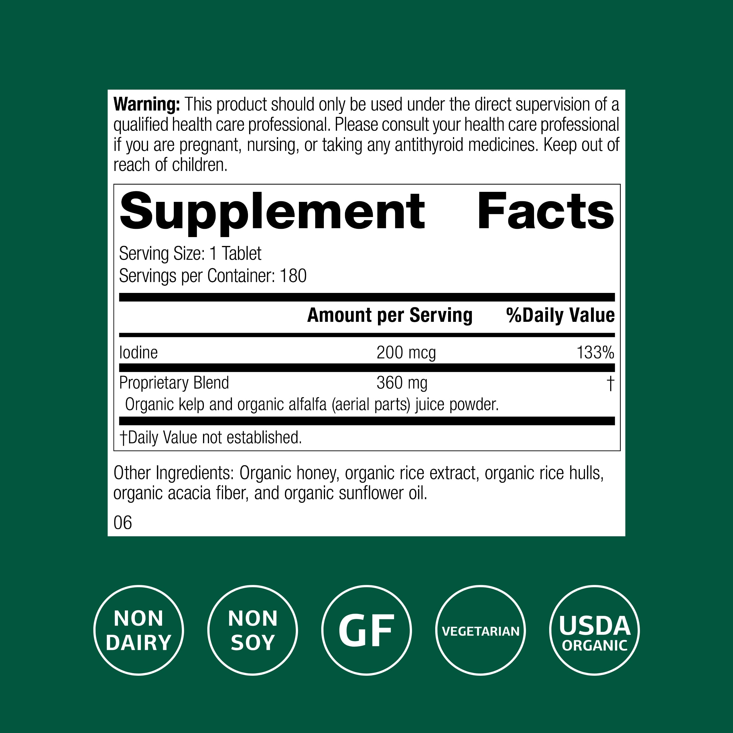 Standard Process Organically Bound Minerals iodine source label, hinting at whole food iodine benefits for energy.