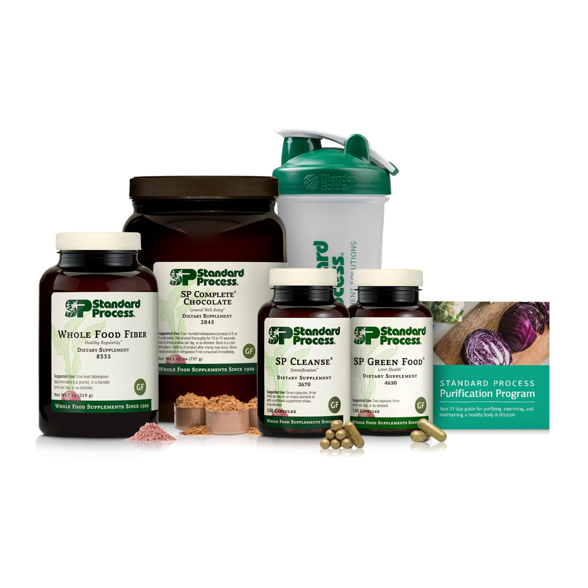 Standard Process Purification Kit chocolate bottle pour for easy mixing and daily use