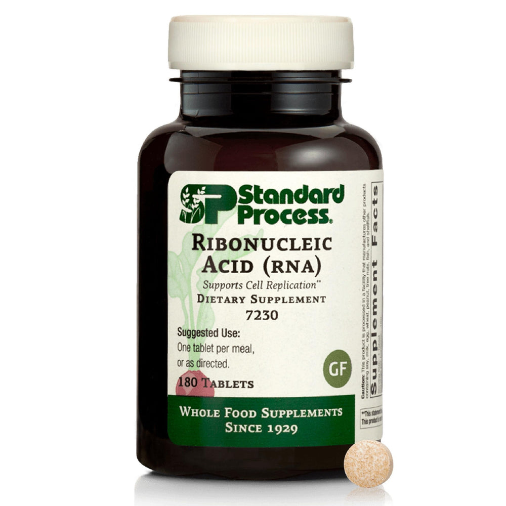 Standard Process RNA tablets bottle on shelf for daily cellular support.