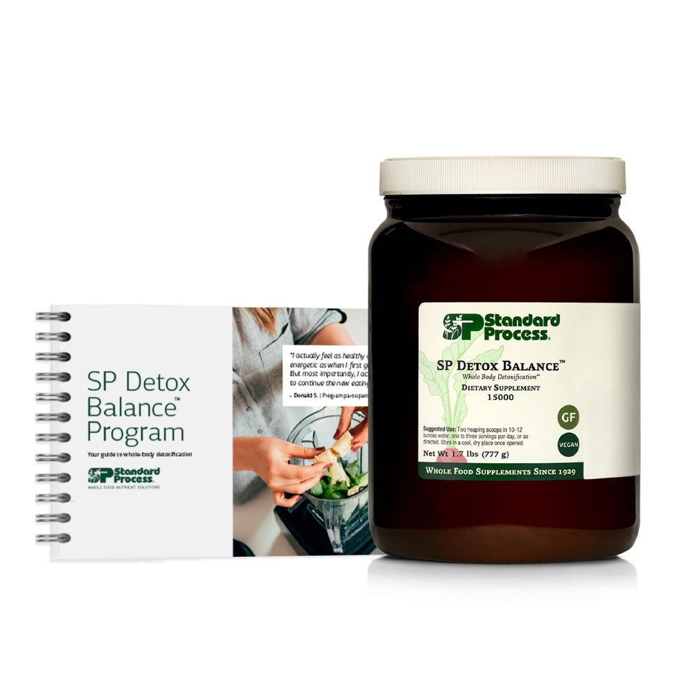 Standard Process SP Detox Balance bottle front, convenient daily detox support.