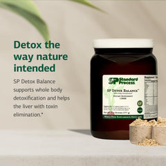 SP Detox Balance ingredients list highlights pea protein and iron