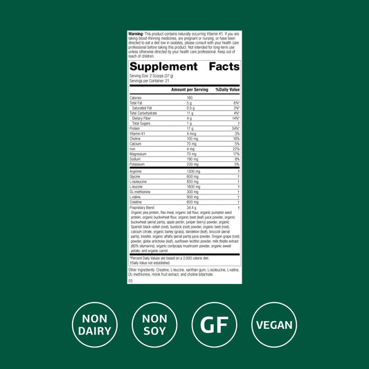 SP Detox Balance scoop included for convenient pea protein blend
