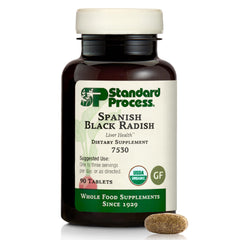 Standard Process Spanish Black Radish bottle front for liver and digestion support.