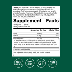 Capsules close-up showing St. John’s Wort-IMT for relaxation