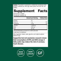Close-up of Standard Process tuna omega-3 softgels for daily dosing
