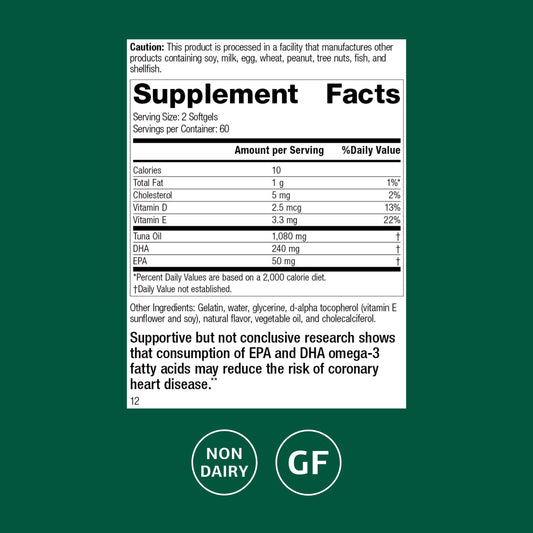 Close-up of Standard Process Tuna Omega-3 Chewable softgels emphasizing the chewable texture for daily use.