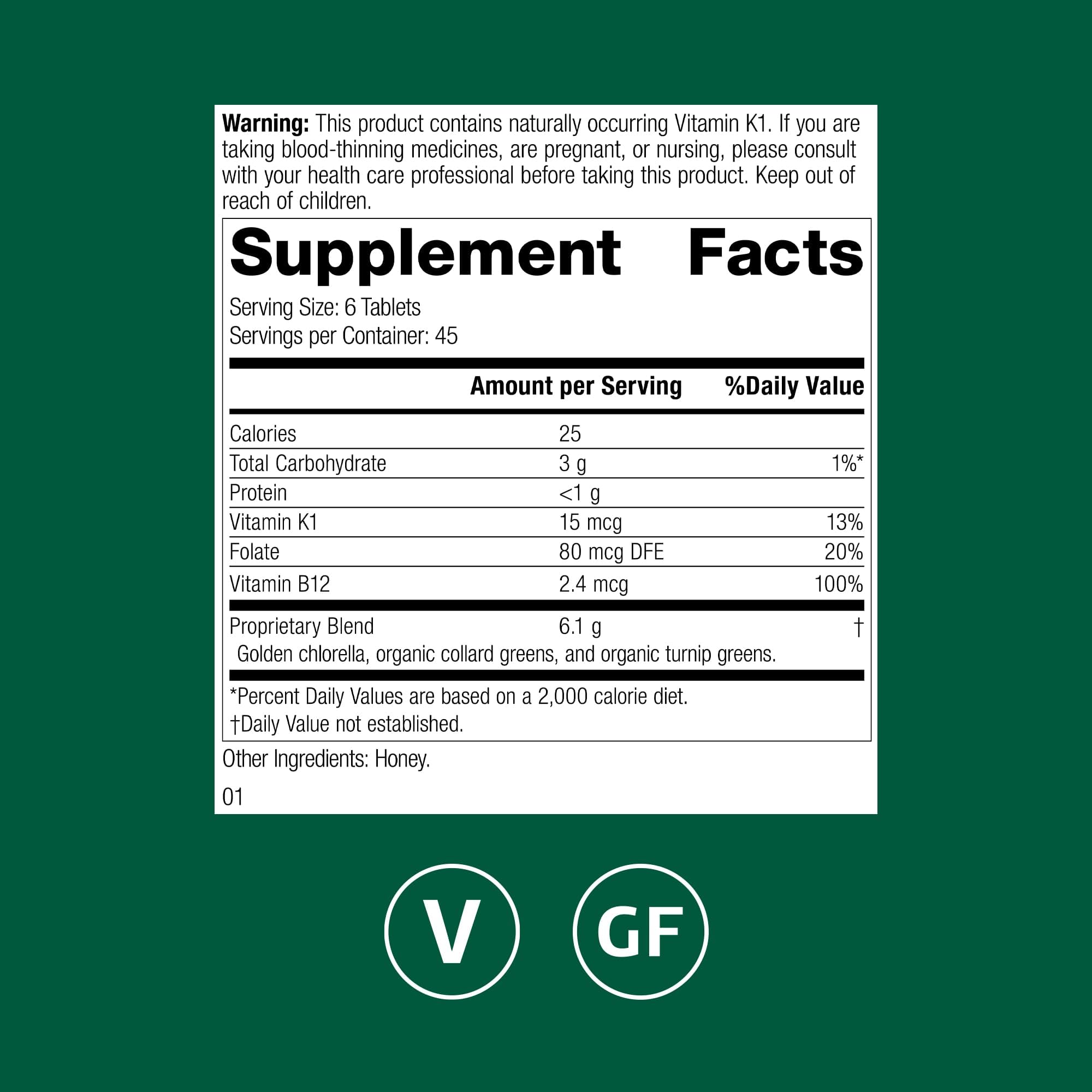 Standard Process Folate capsules on label highlighting plant-based B9 and B12