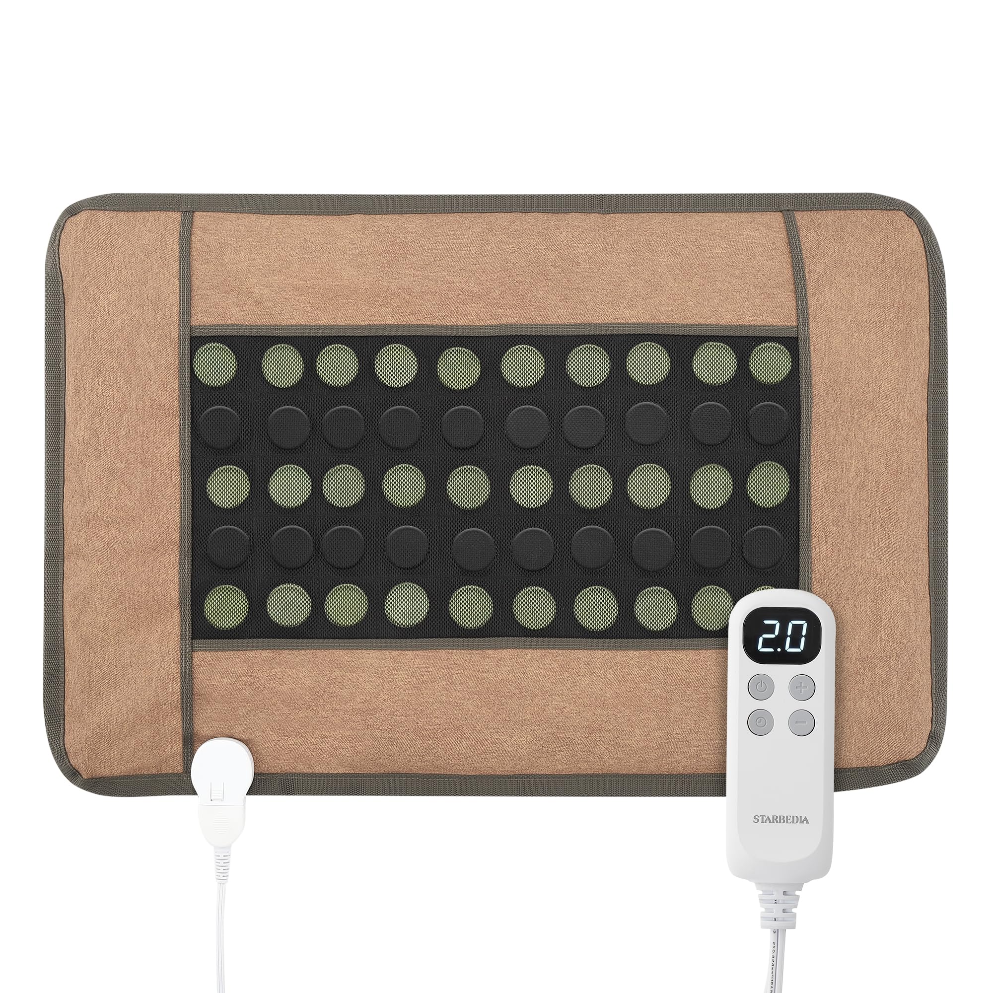 STARBEDIA far infrared pad – front view for full-back coverage and soothing warmth.