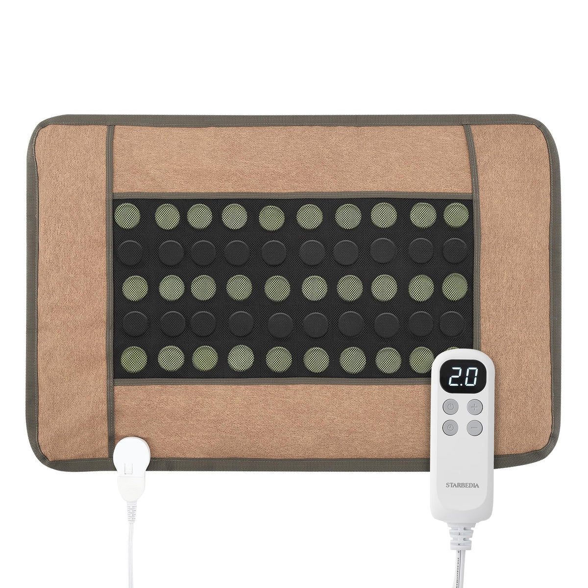STARBEDIA far infrared pad – front view for full-back coverage and soothing warmth.