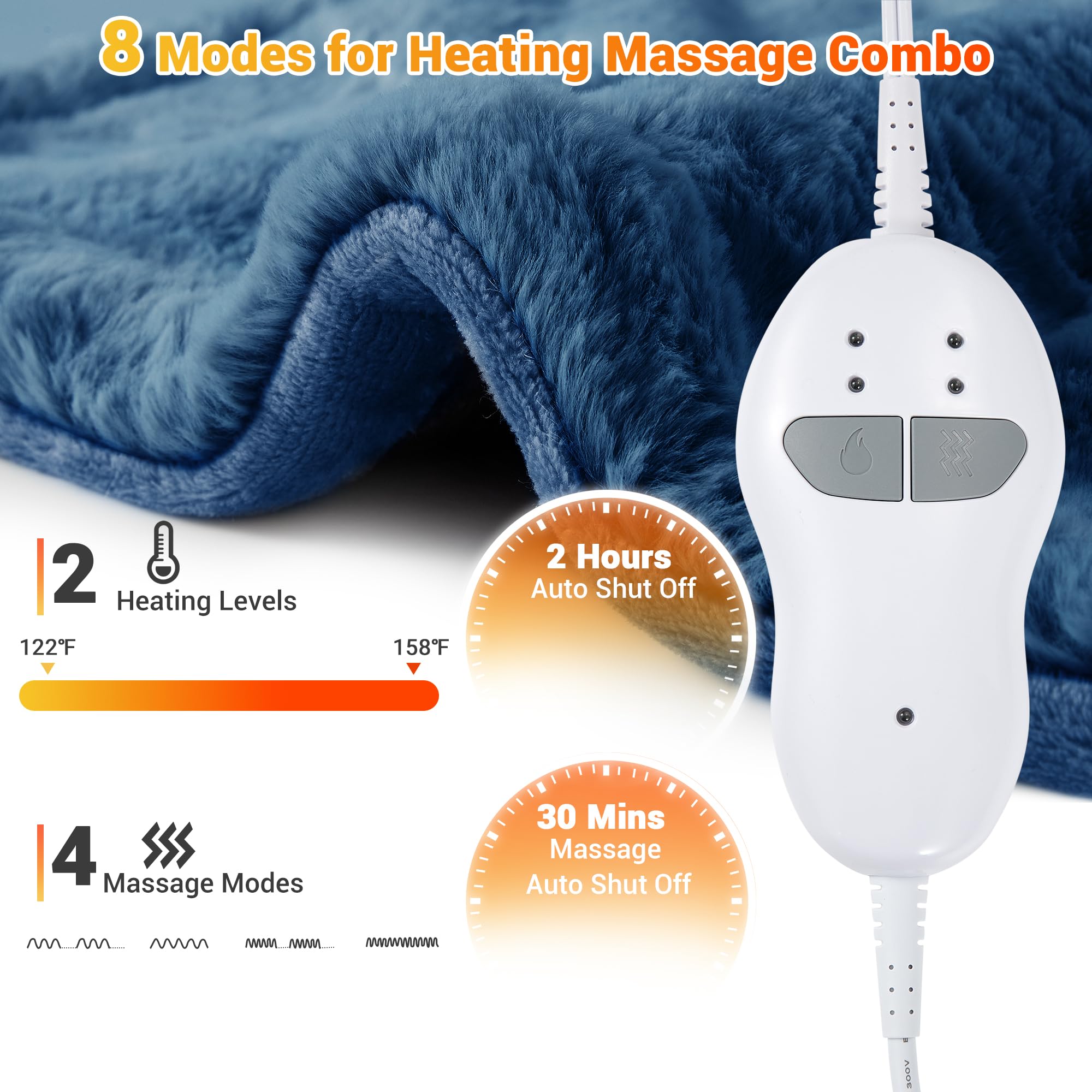 StarBedia pad with 2 heat settings and 105–135°F range