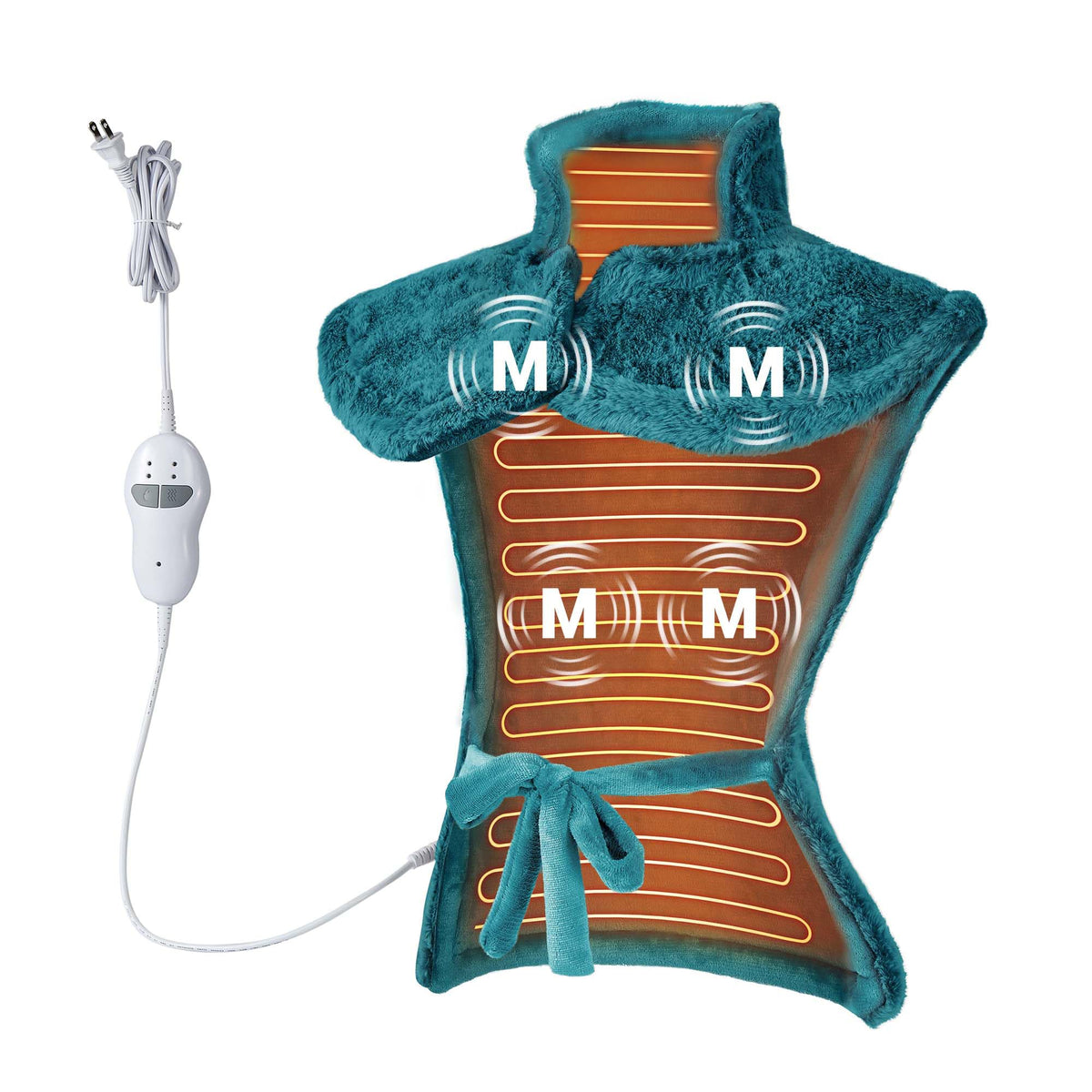 STARBEDIA massaging heating pad covers neck, shoulders, and back for targeted comfort.