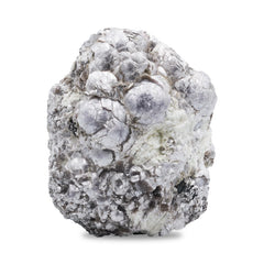 Starborn Coconut Lepidolite Crystal close-up reveals silver-lilac color and curved layers.