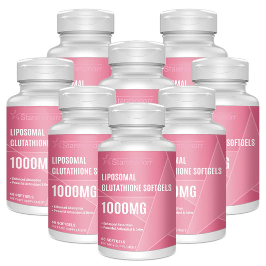 Starehonorr Liposomal Glutathione Softgels 1500MG bottle supports easy absorption for daily antioxidant protection.