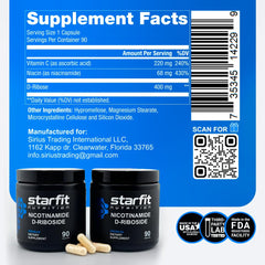 STARFIT third-party testing label reinforces purity and safety.