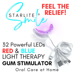 Starlite Smile comfort-fit ensures gentle contact with gums and teeth.