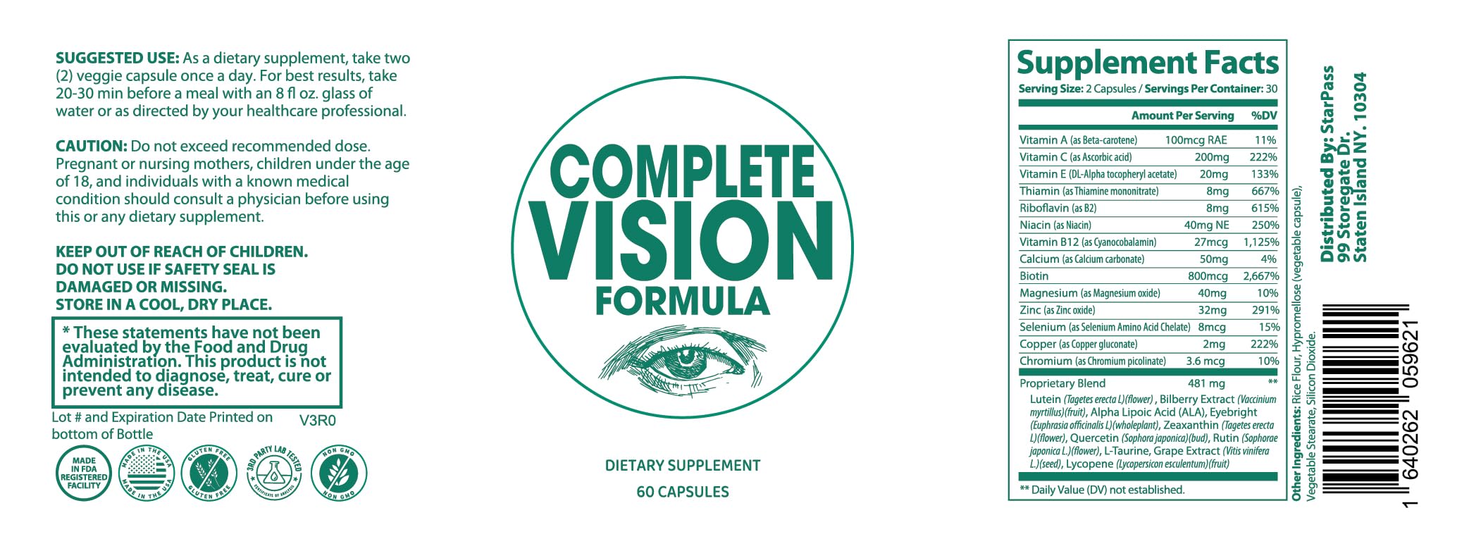 Bilberry extract close-up within StarPass Labs Pure Eye Health formula