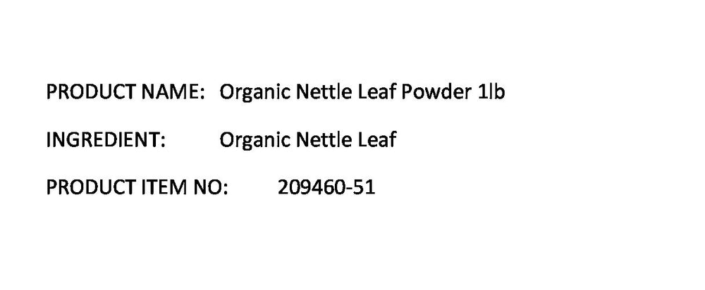 Starwest Botanicals nettle leaf powder bulk packaging for long-term culinary use