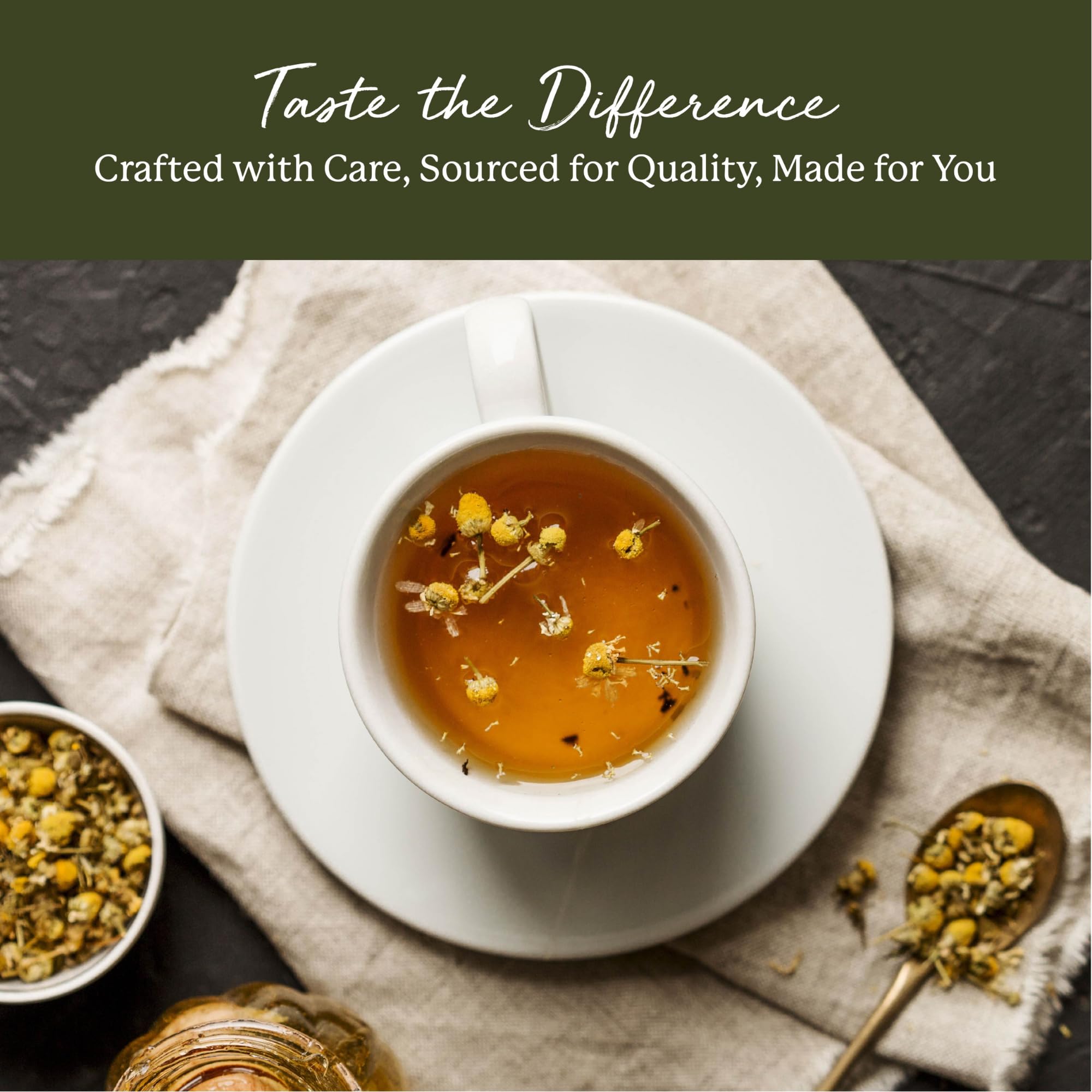Kosher-certified organic chamomile label on Starwest product packaging