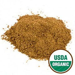 Starwest Botanicals Organic White Oak Bark Powder being scooped for culinary or herbal infusion