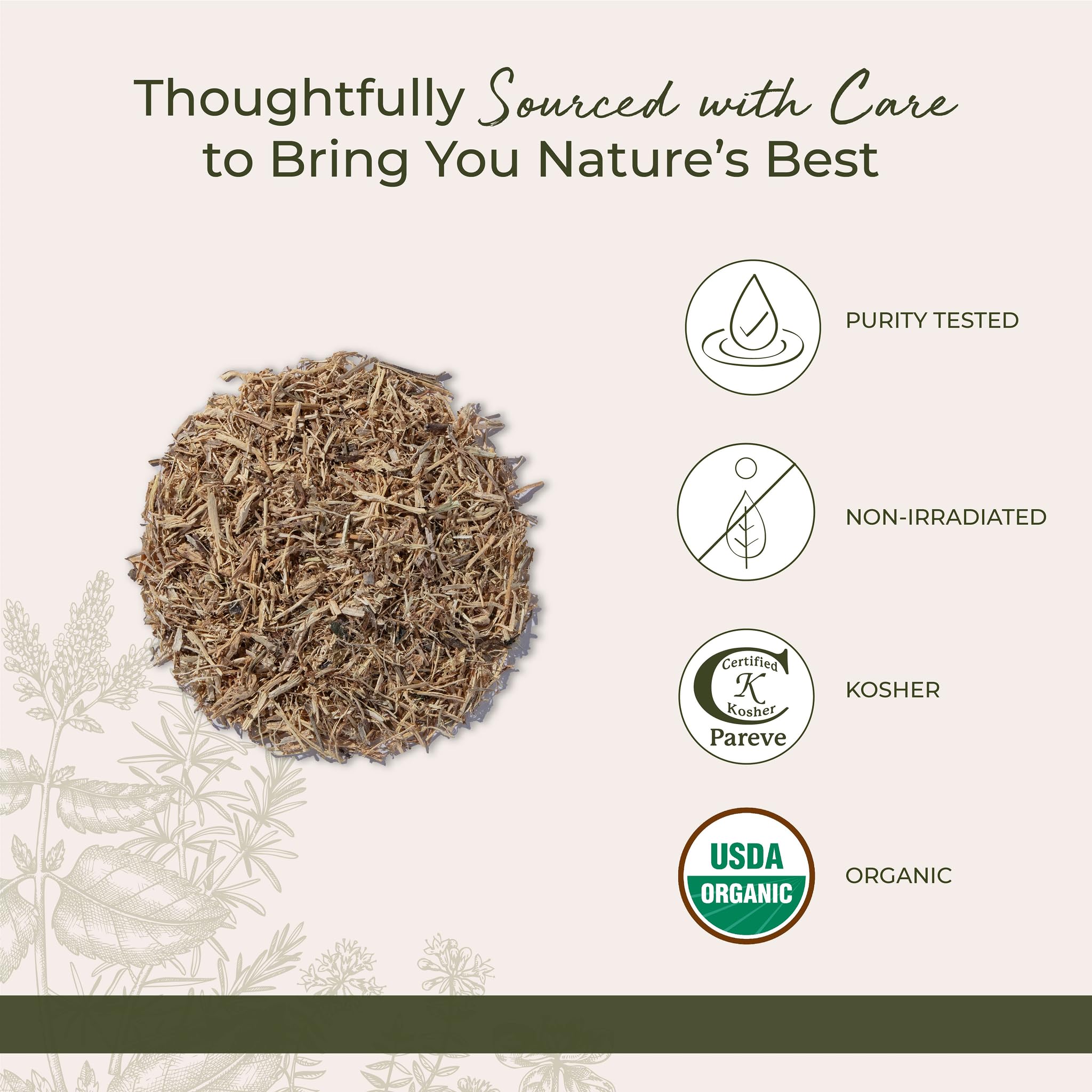 Starwest Botanicals nettle root cut and sifted for convenient cooking.