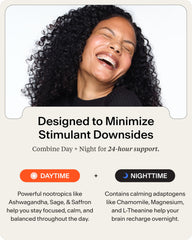 STASIS Night bottle front with nighttime capsules for a calm bedtime routine