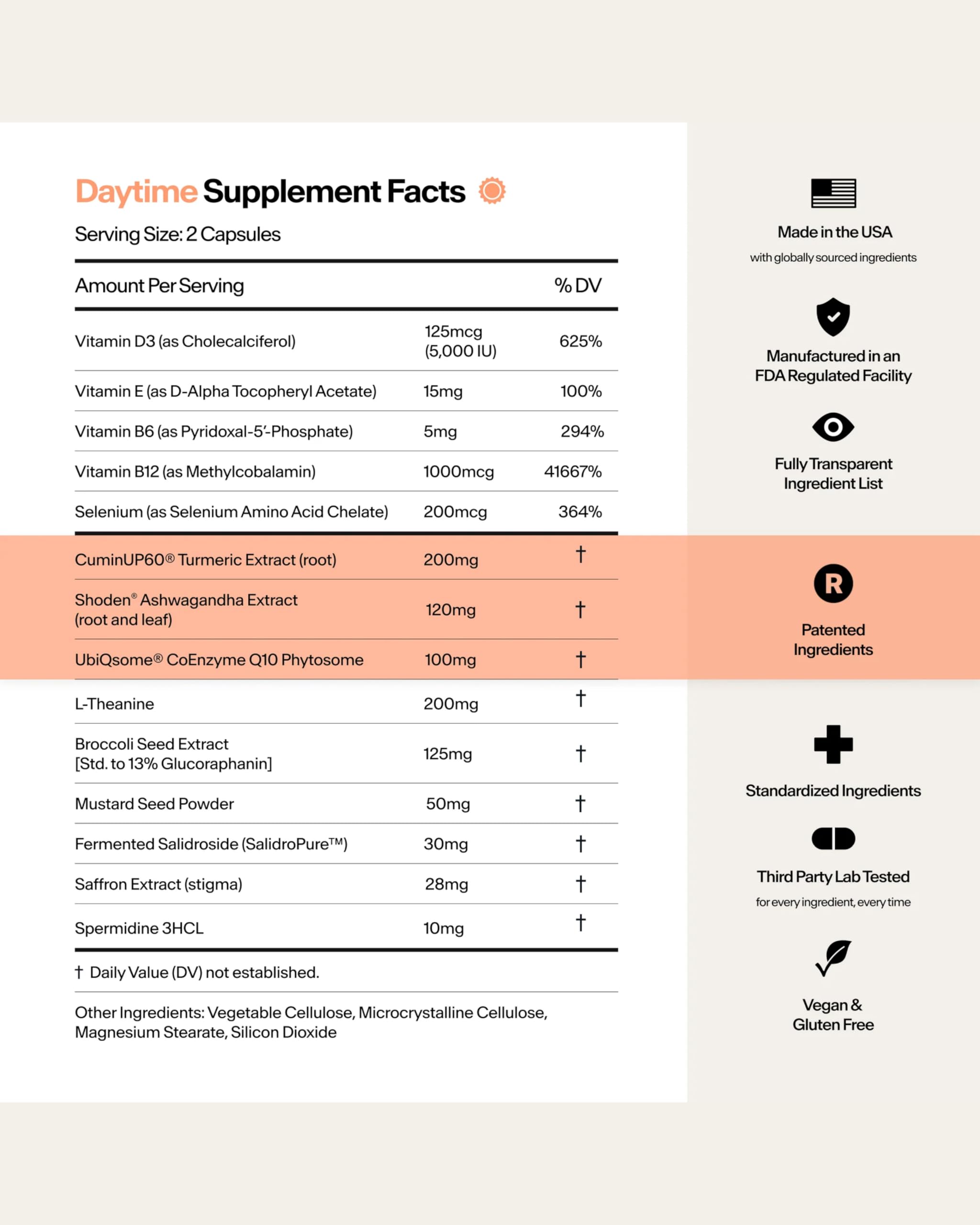 STASIS Night ingredients close-up with magnesium, melatonin and zinc for nighttime support
