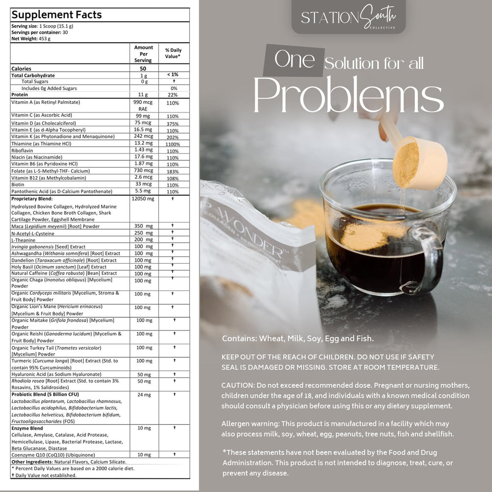 Station South Collective collagen powder scoop for easy daily protein boost.
