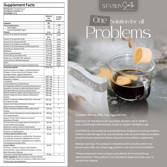 Station South Collective collagen powder scoop for easy daily protein boost.